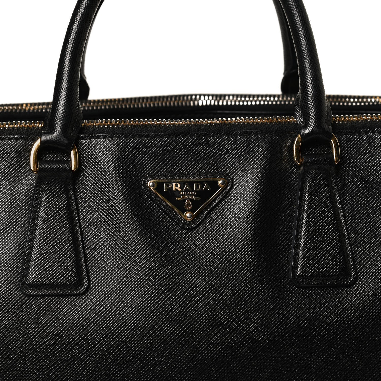 Prada Saffiano Large Galleria Double Zip Tote Black 10 of 13