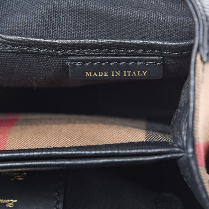 Burberry Derby Calfskin House Check Small Camberley Black 7 of 10