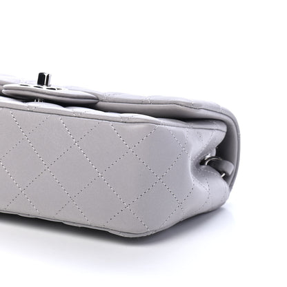 Chanel Lambskin Quilted Mini Rectangular Flap Grey 9 of 9