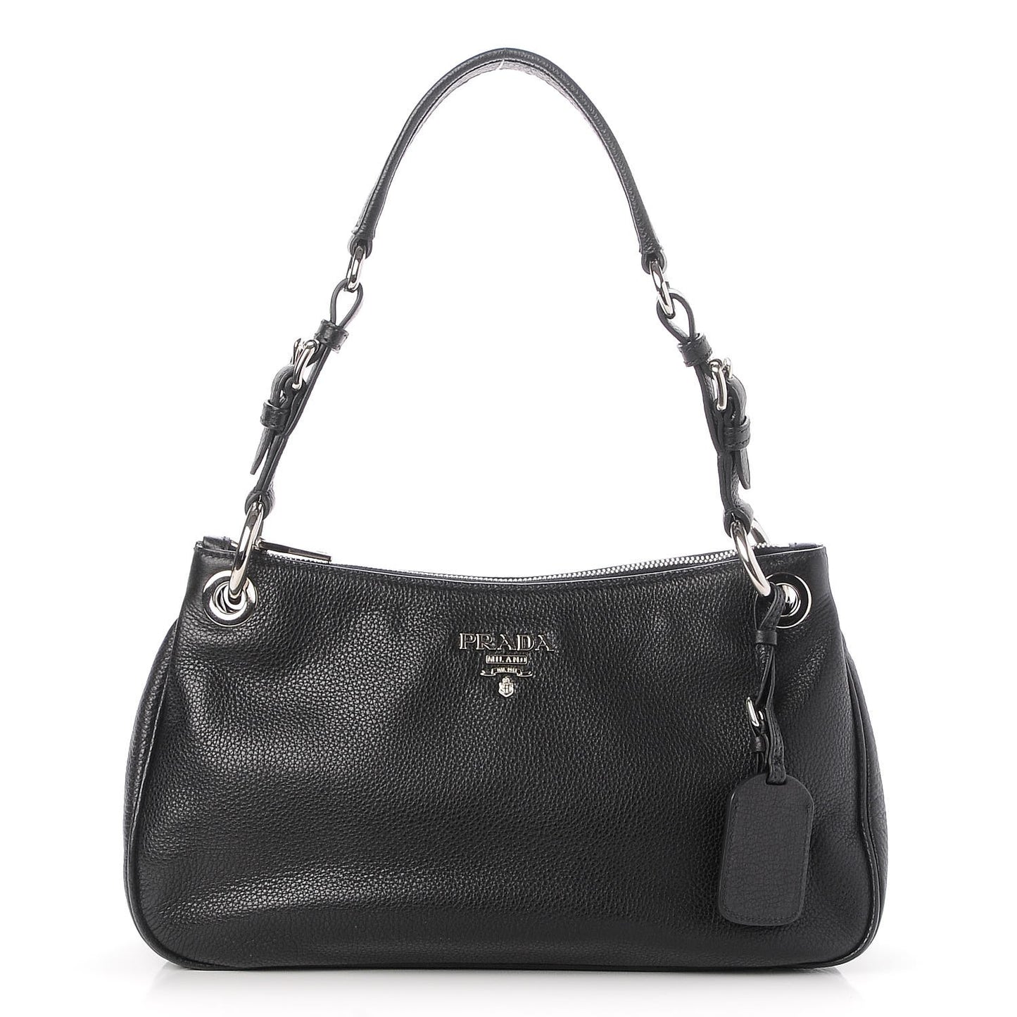 Vitello Phenix Shoulder Bag Black