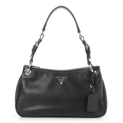 Prada Vitello Phenix Shoulder Bag Black 1 of 9