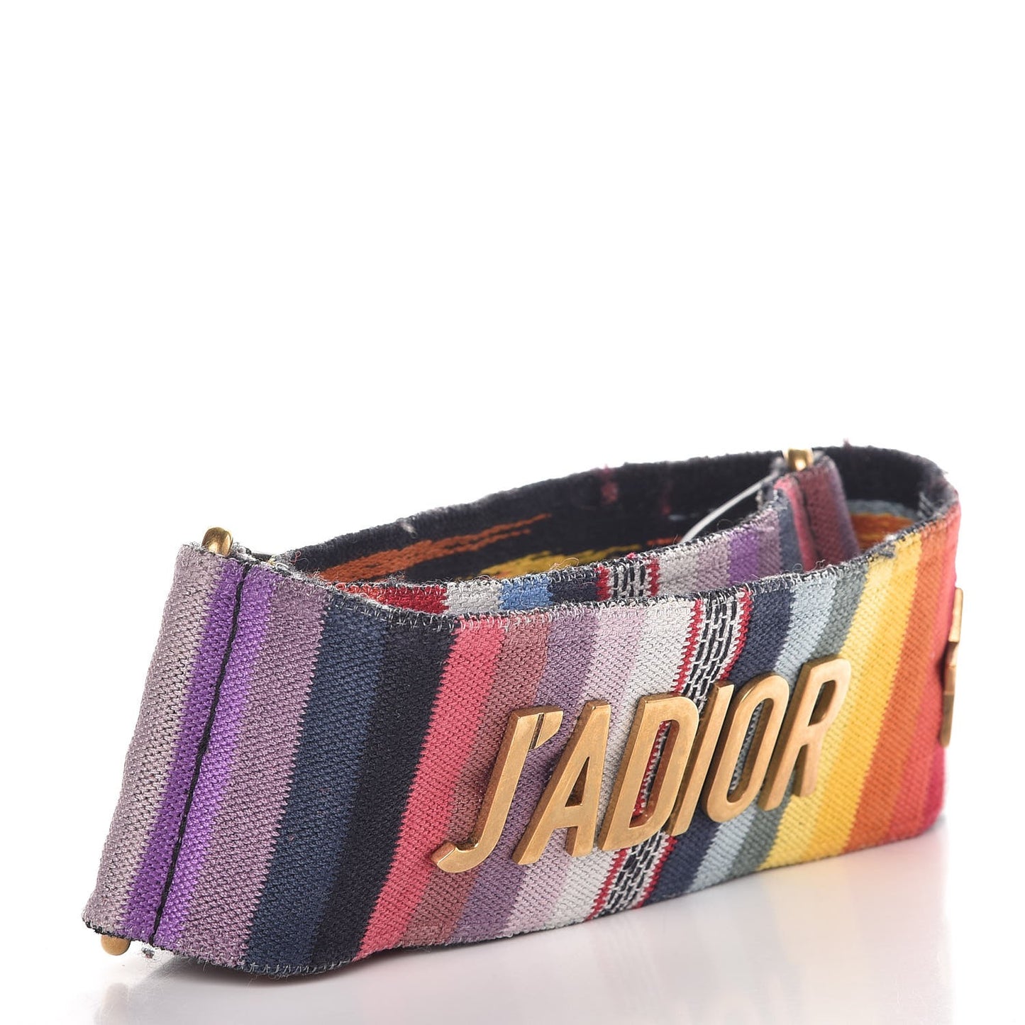 Canvas Embroidered Studded Rainbow J’Adior Shoulder Strap