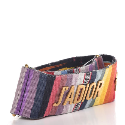 Christian Dior Canvas Embroidered Studded Rainbow J’Adior Shoulder Strap 8 of 8