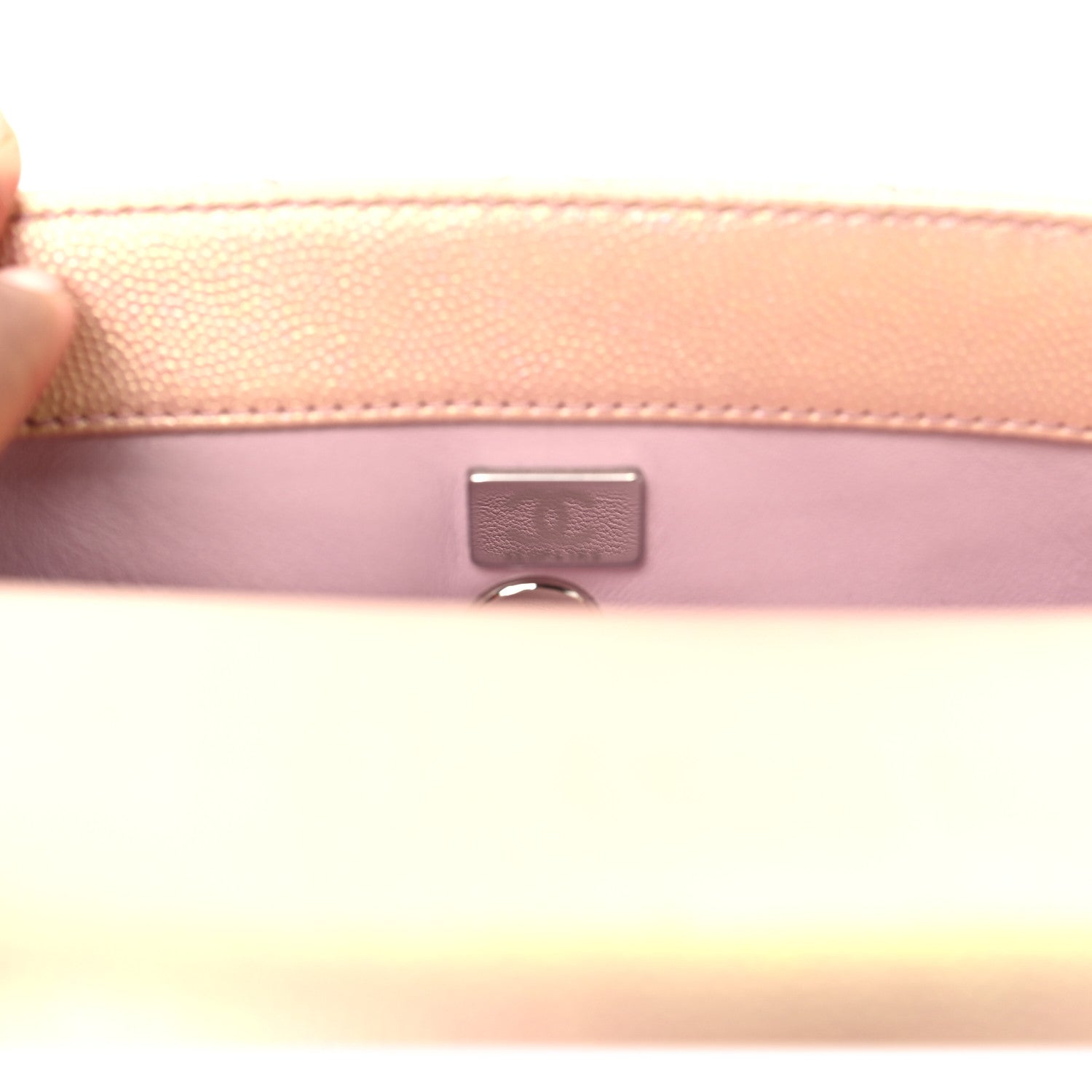 Chanel Iridescent Caviar Quilted Mini Coco Handle Flap Pink 7 of 10