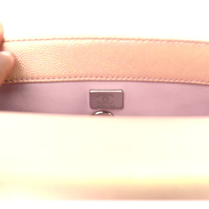 Chanel Iridescent Caviar Quilted Mini Coco Handle Flap Pink 7 of 10