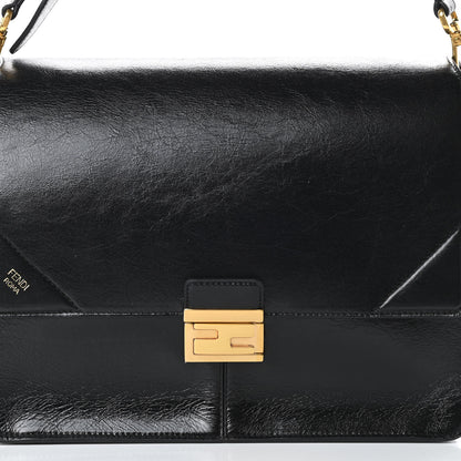 Fendi Agnello Old Shine Large Kan U Shoulder Bag Black 8 of 11