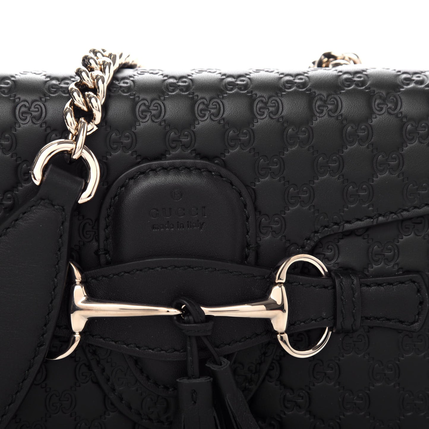 Microguccissima Mini Emily Shoulder Bag Black