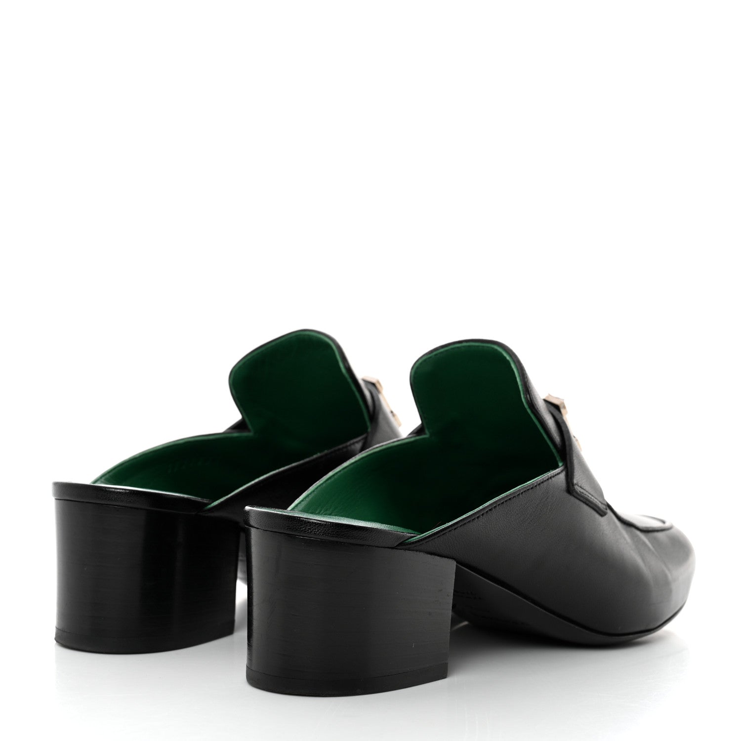 Hermes Goatskin Paradis Mules 37.5 Black 4 of 9