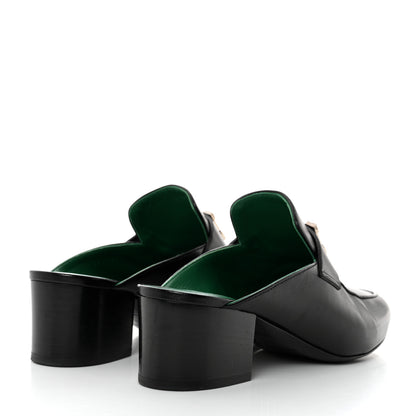 Hermes Goatskin Paradis Mules 37.5 Black 4 of 9