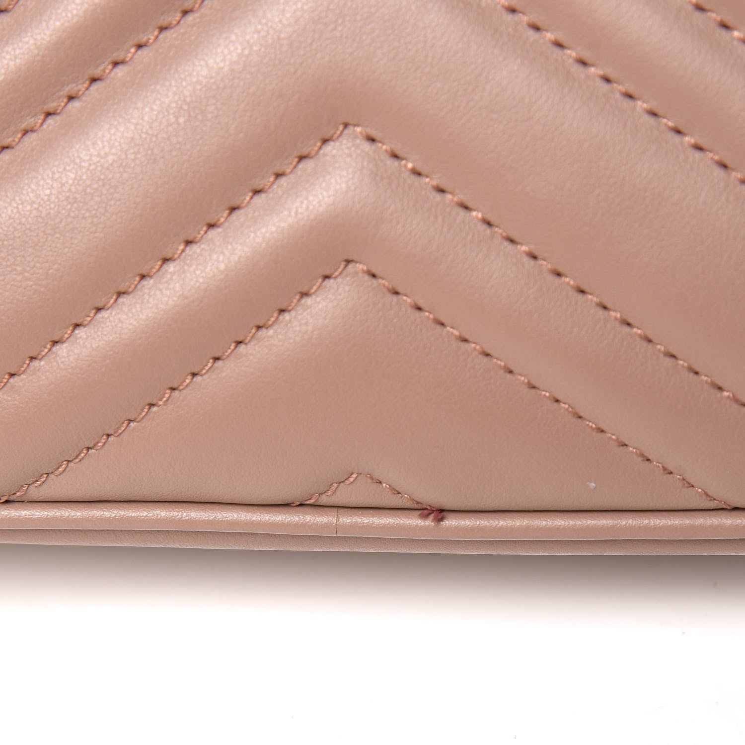 Gucci Calfskin Matelasse Small GG Marmont Chain Shoulder Bag Taupe 9 of 10