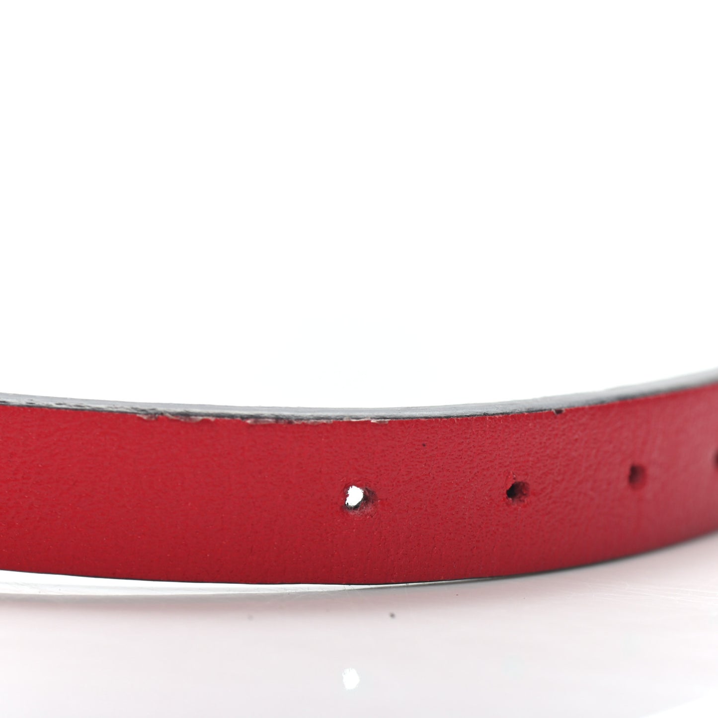 Calfskin VLogo Bracelet Red