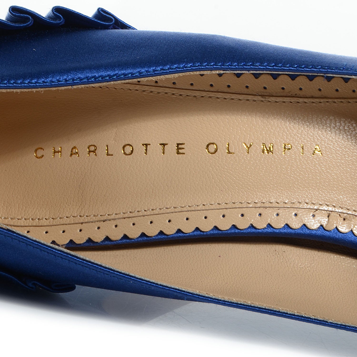 FASHIONPHILE CHARLOTTEOLYMPIASatinPalomaPumps40Blue 6 of 6