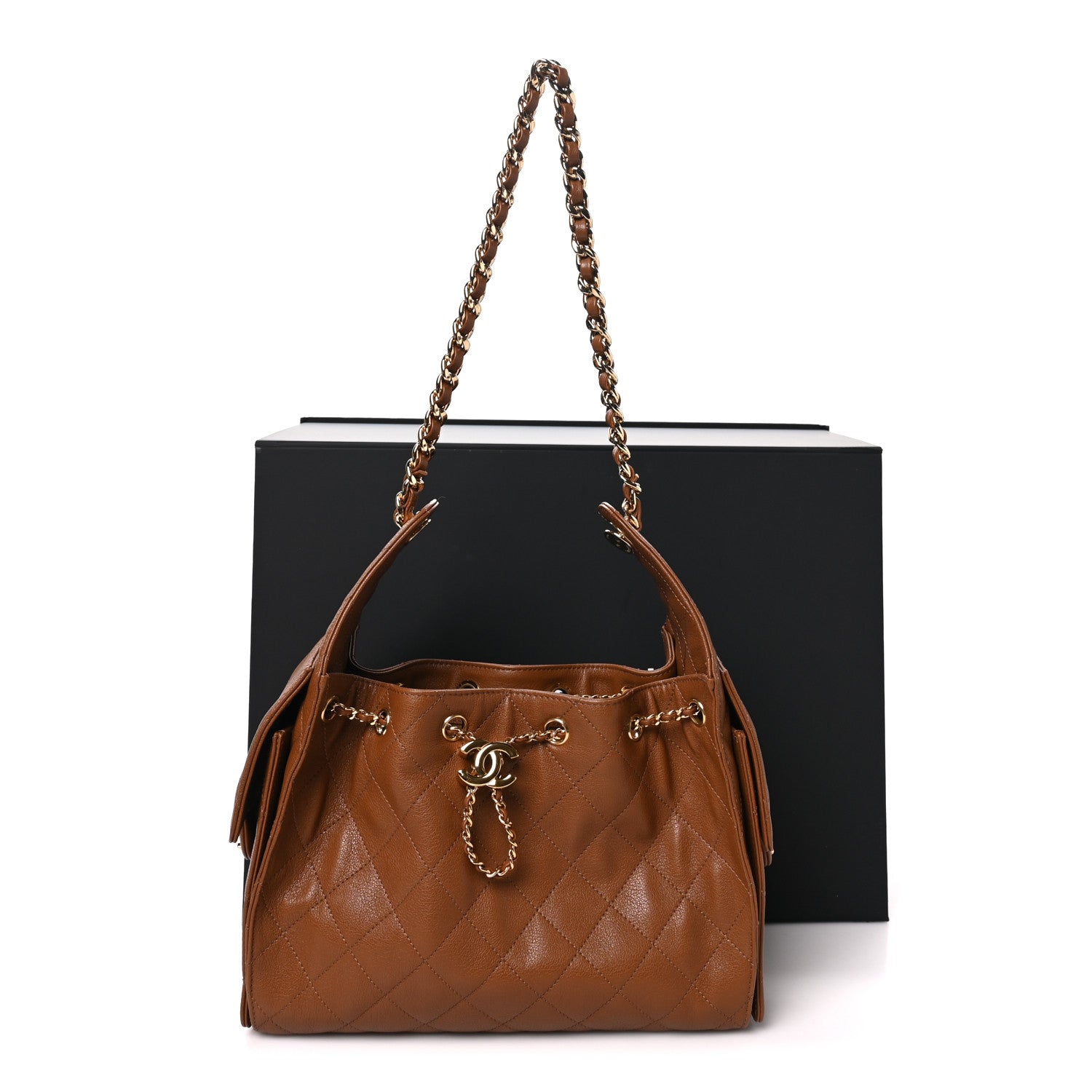 Chanel Goatskin Quilted Small Chanel 25 Handbag Camel 11 of 11