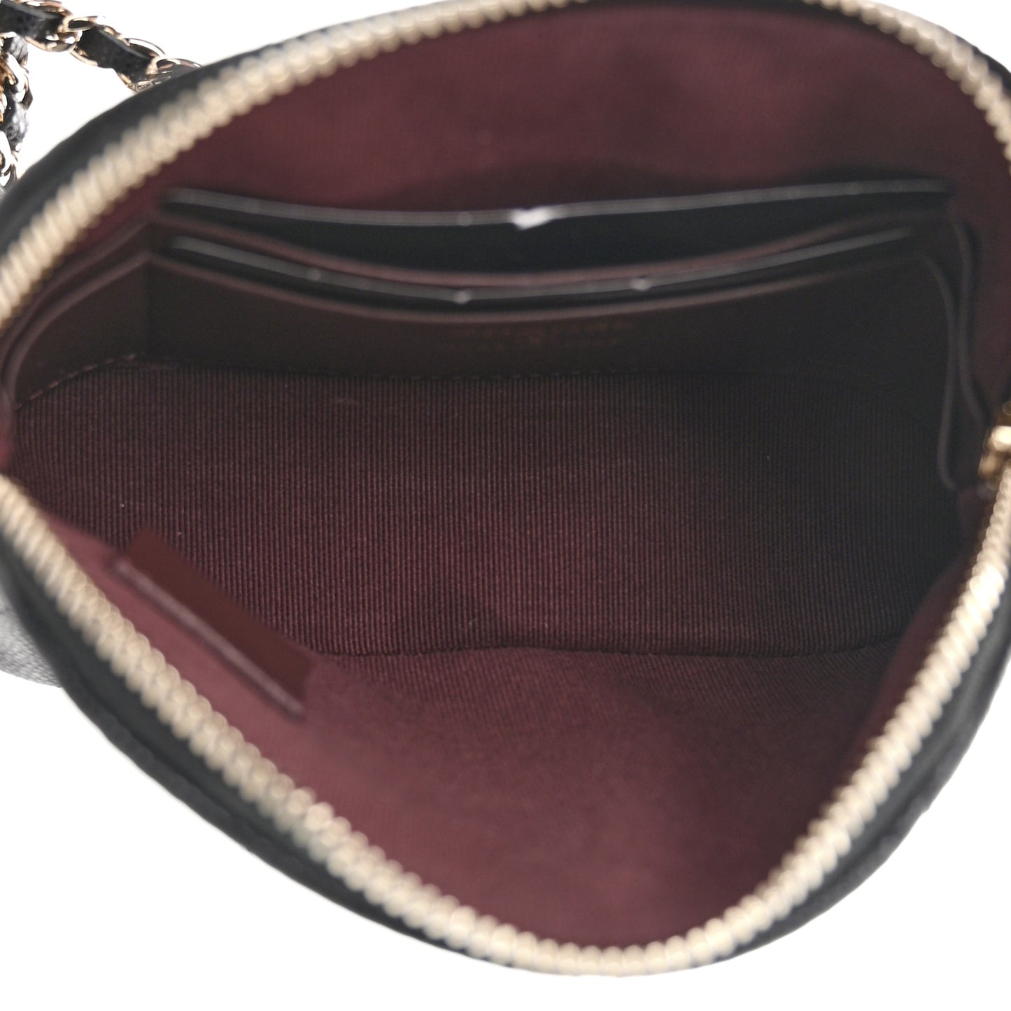 Caviar Quilted Classic Clutch with Chain Black