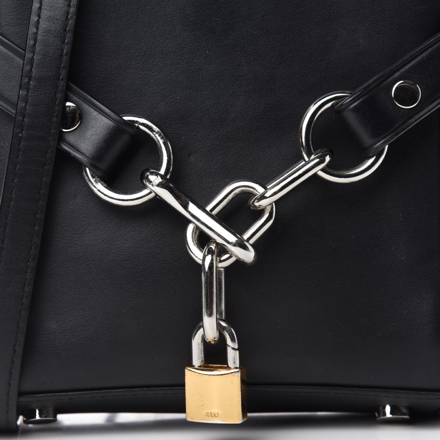 Calfskin Mini Attica Chain Crossbody Black