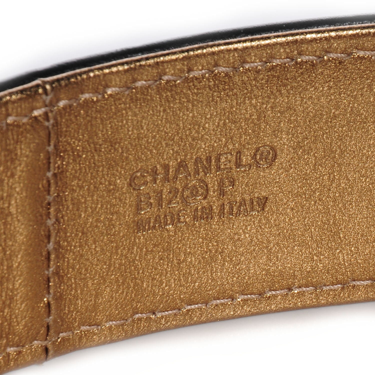 Chanel Lambskin Camellia CC Belt 95 38 Black 4 of 6