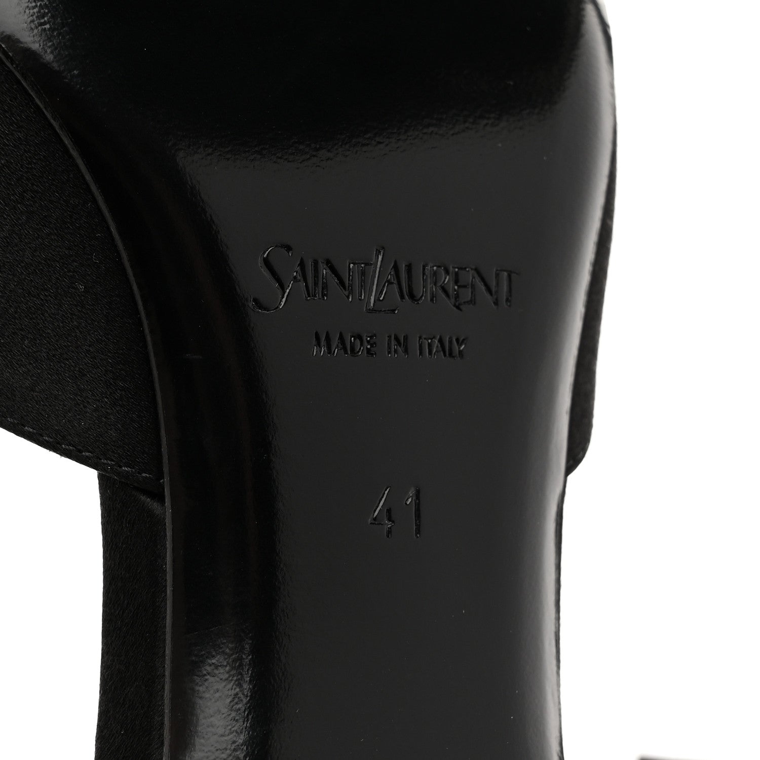 Saint Laurent Satin Crepe Aimee 75 Slingback Pumps 41 Black 9 of 10