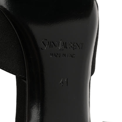 Saint Laurent Satin Crepe Aimee 75 Slingback Pumps 41 Black 9 of 10