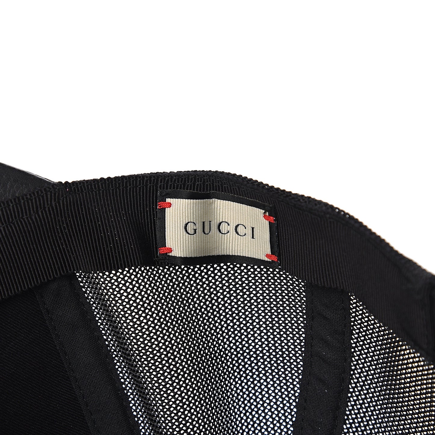 Grained Calfskin Logo Baseball Hat M 58 Black