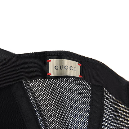 Gucci Grained Calfskin Logo Baseball Hat M 58 Black 5 of 6