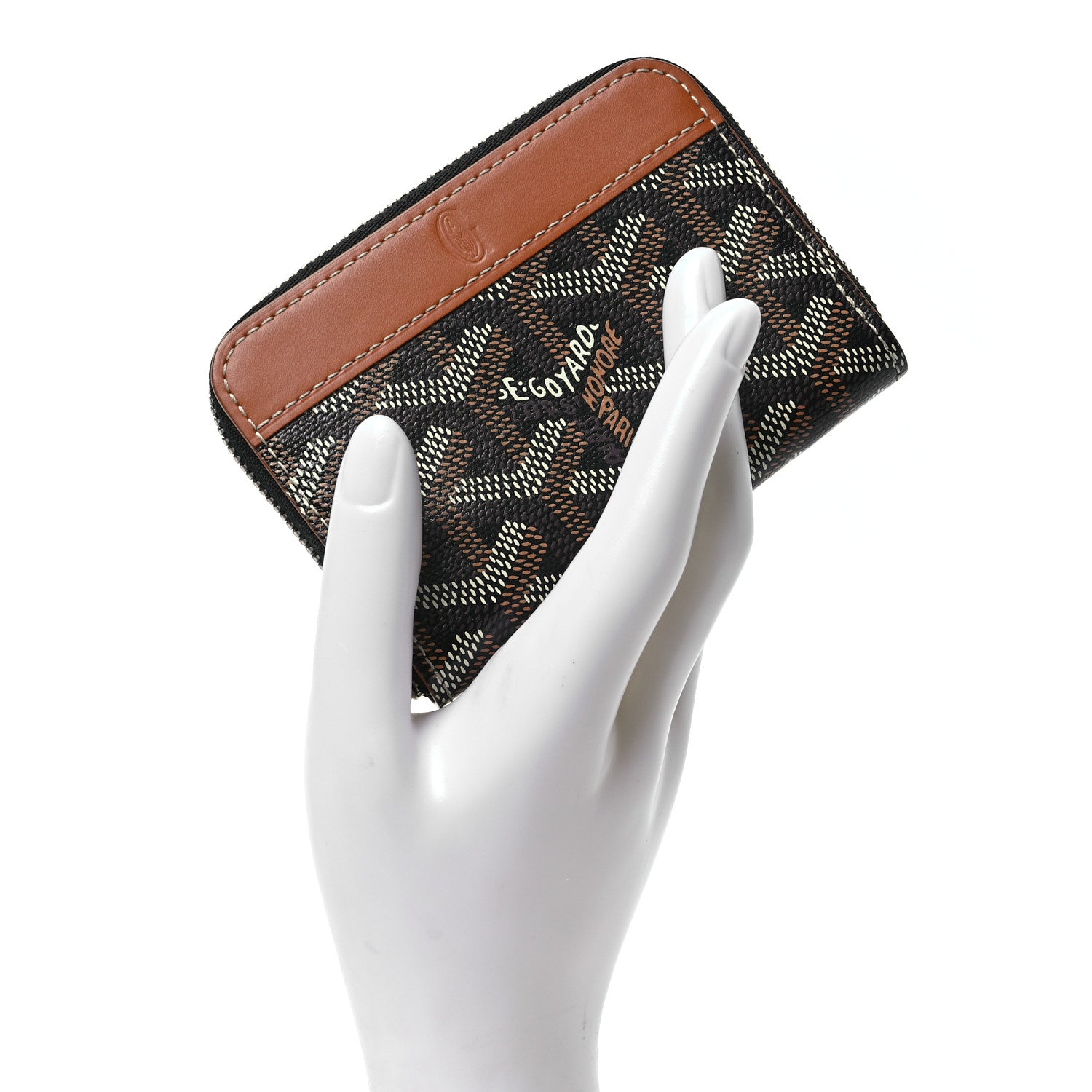 Goyard Goyardine Matignon PM Wallet Black Gold 2 of 8