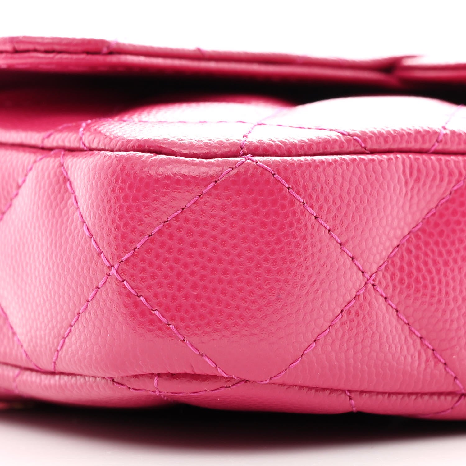 Chanel Caviar Quilted Flap Phone Holder With Chain Pink 10 of 11