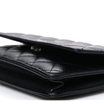 Chanel Caviar Quilted Wallet on Chain WOC Black 11 of 12