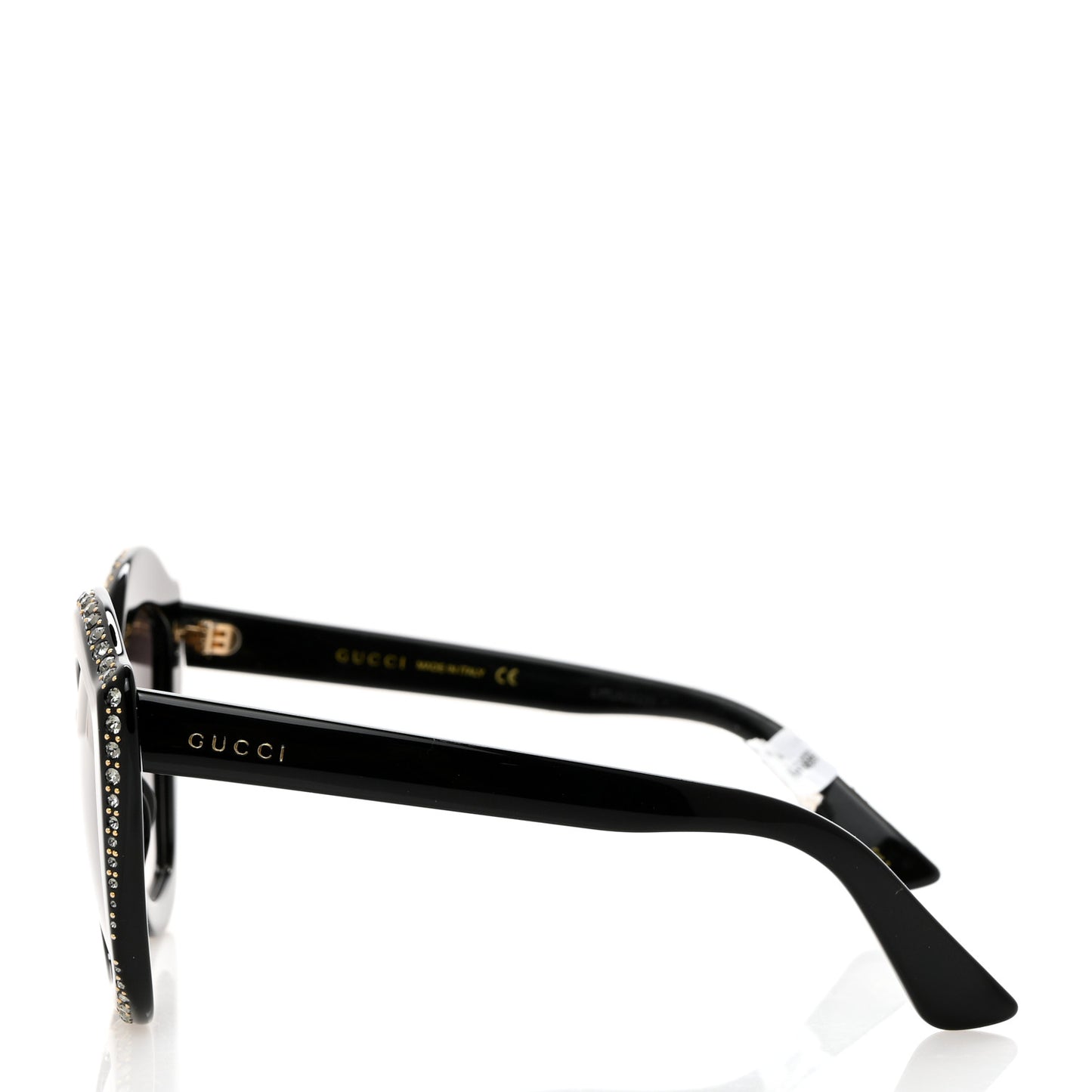 Crystal Cat Eye Sunglasses GG0118S Black