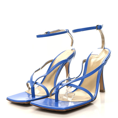 Bottega Veneta Lambskin Stretch Multi Strap 90mm Sandals 39.5 Aquarium 2 of 6