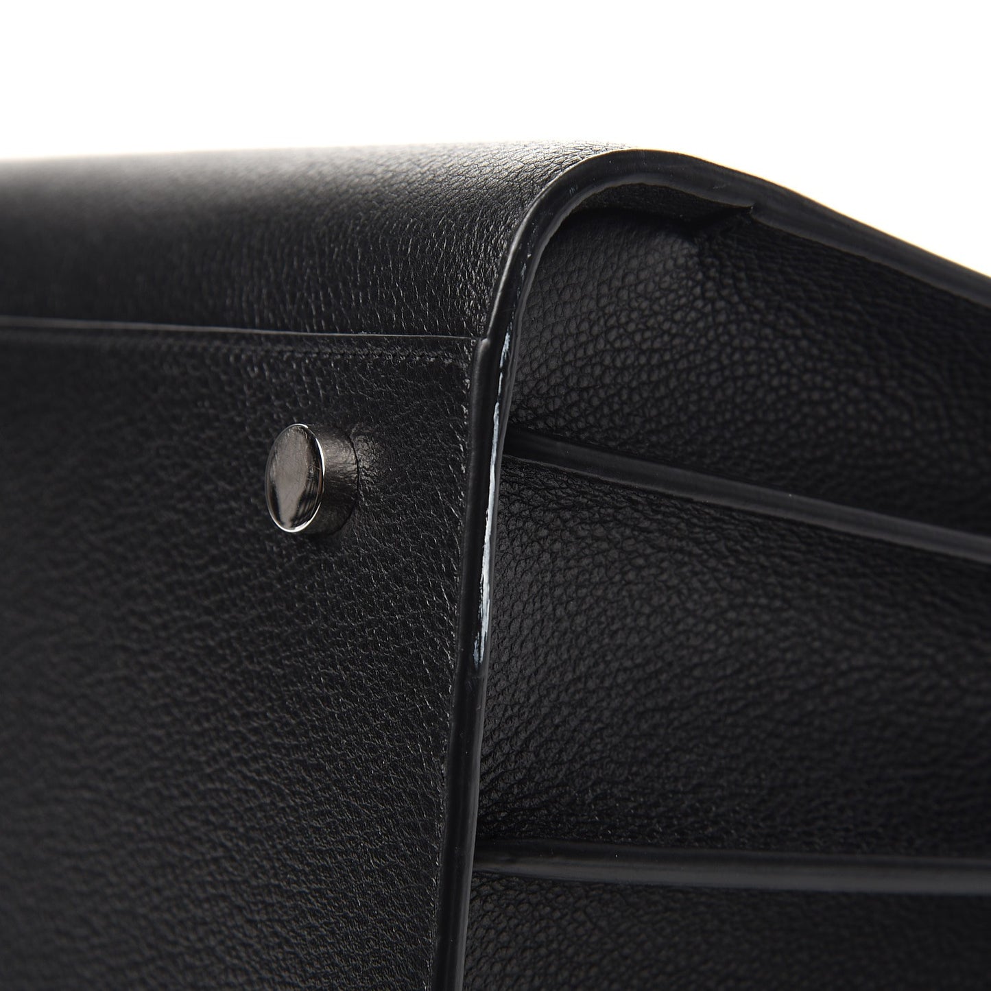 Grained Calfskin Small Sac De Jour Black
