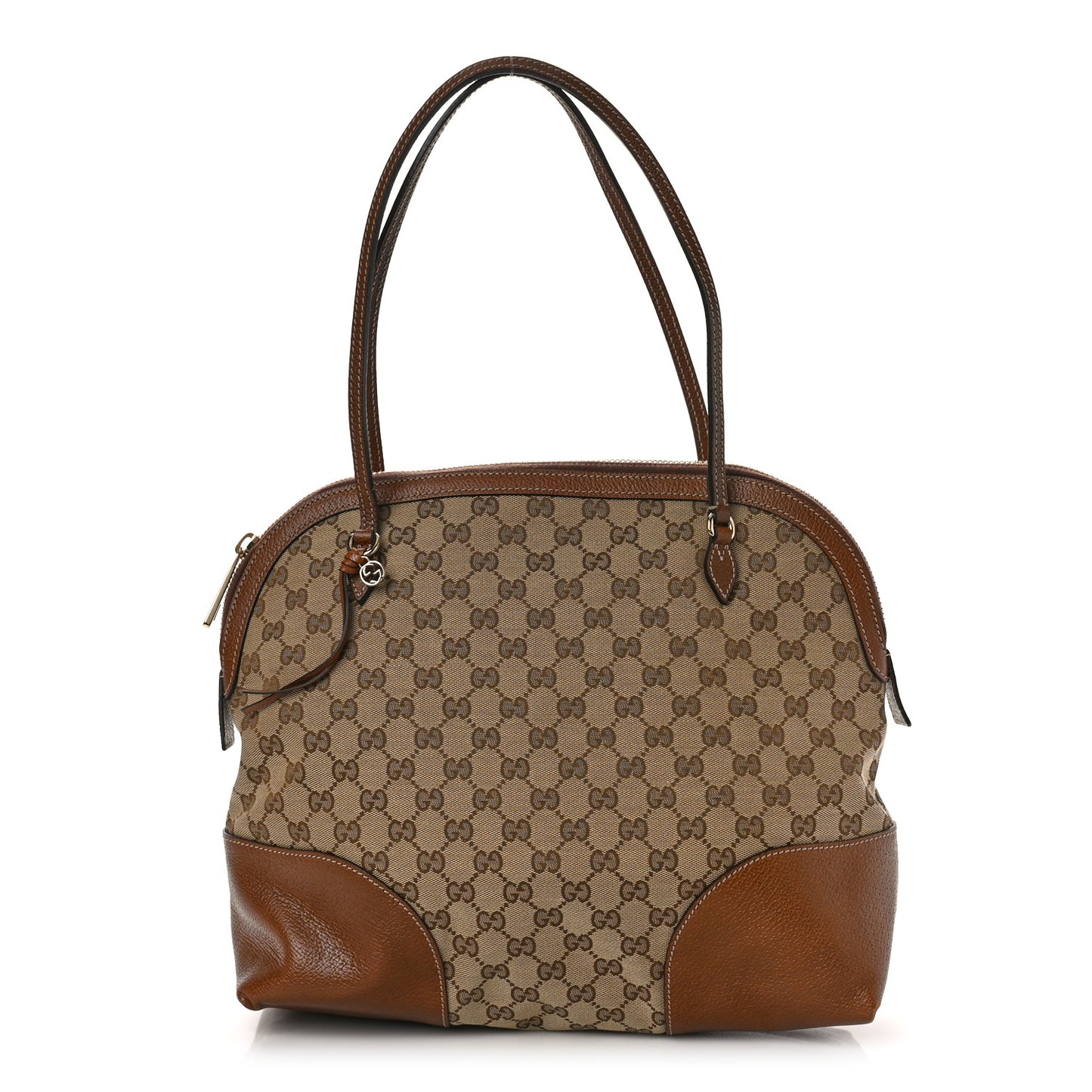 Monogram Medium Bree Shoulder Bag Beige Tabacco