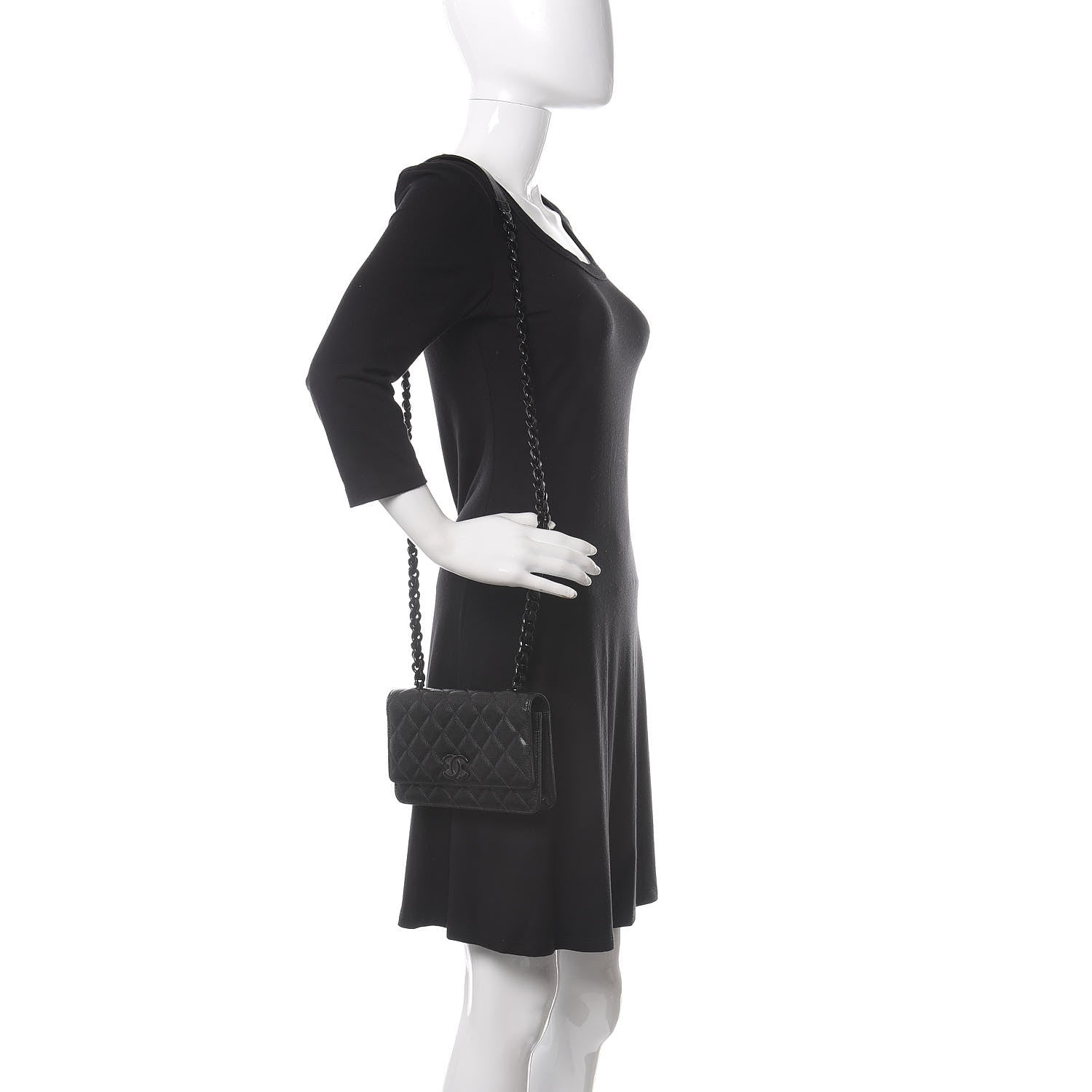Chanel Caviar Quilted My Everything Wallet On Chain WOC Black 2 of 12