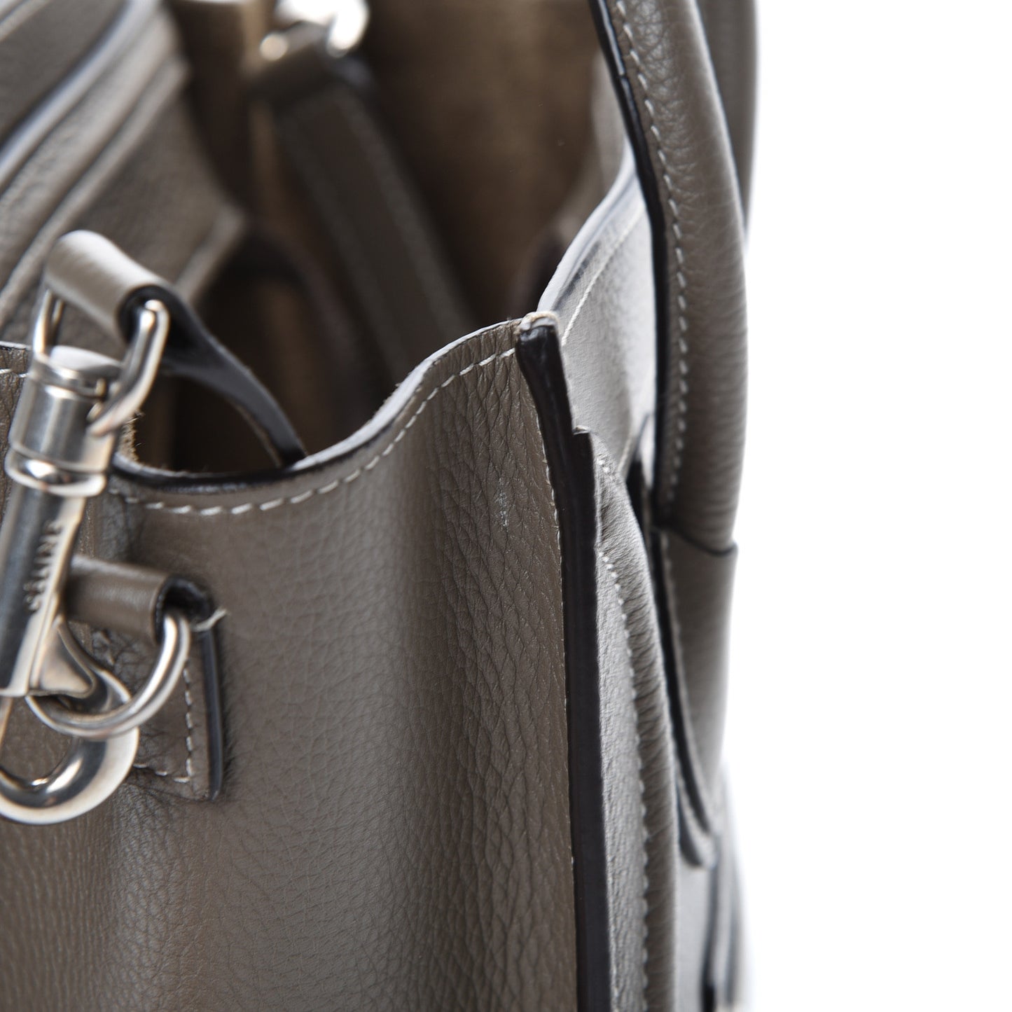 Drummed Calfskin Nano Luggage Souris