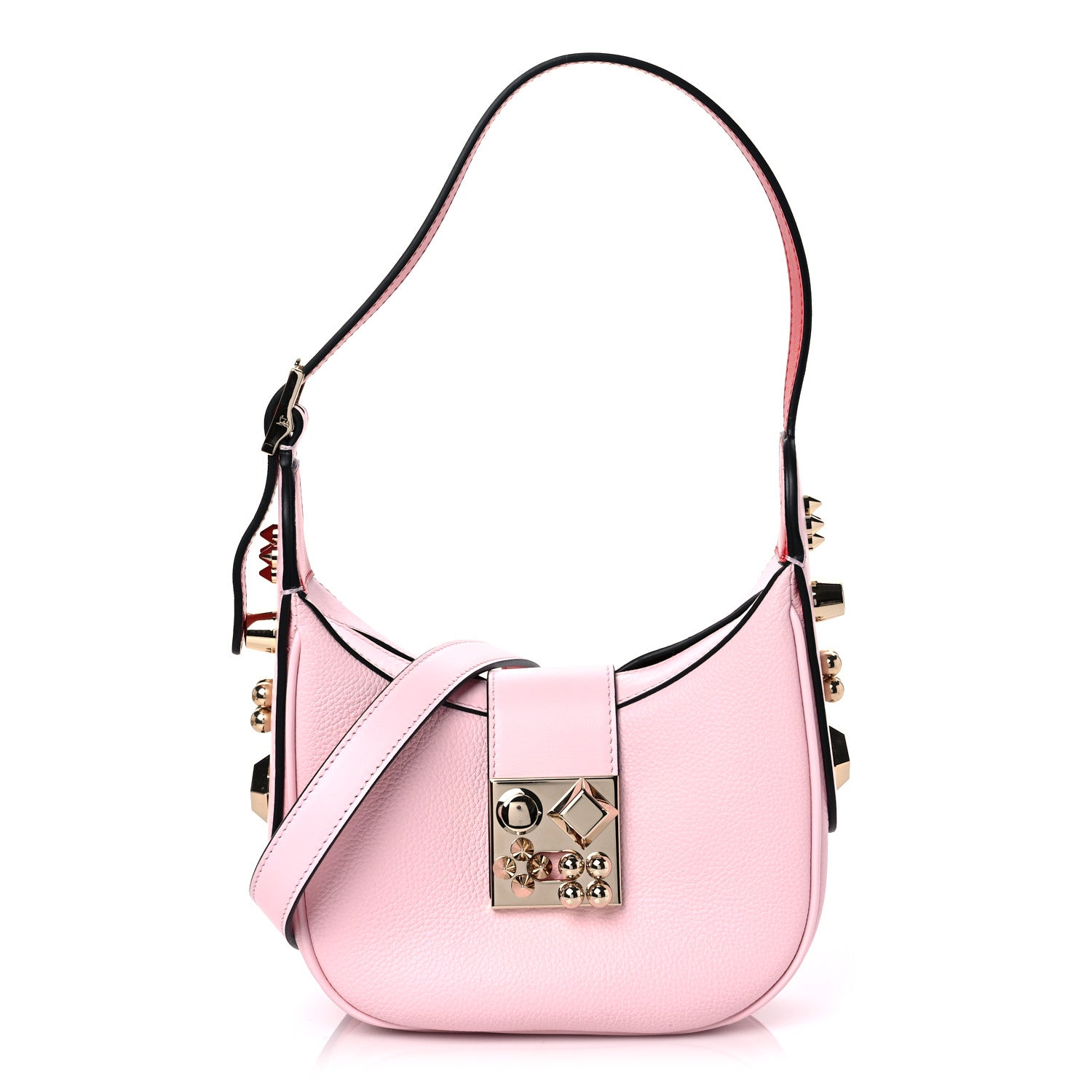 Christian Louboutin Calfskin Mini Carasky Shoulder Bag Pink 1 of 9