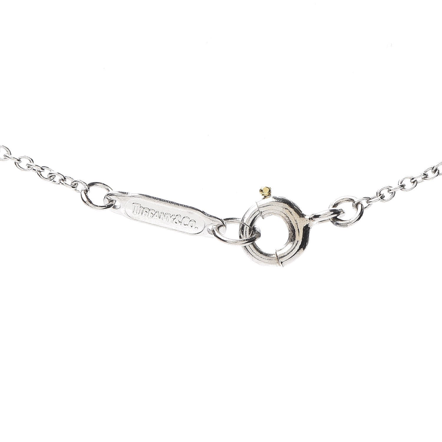 Tiffany Platinum Diamond Small Cross Pendant Necklace 4 of 4