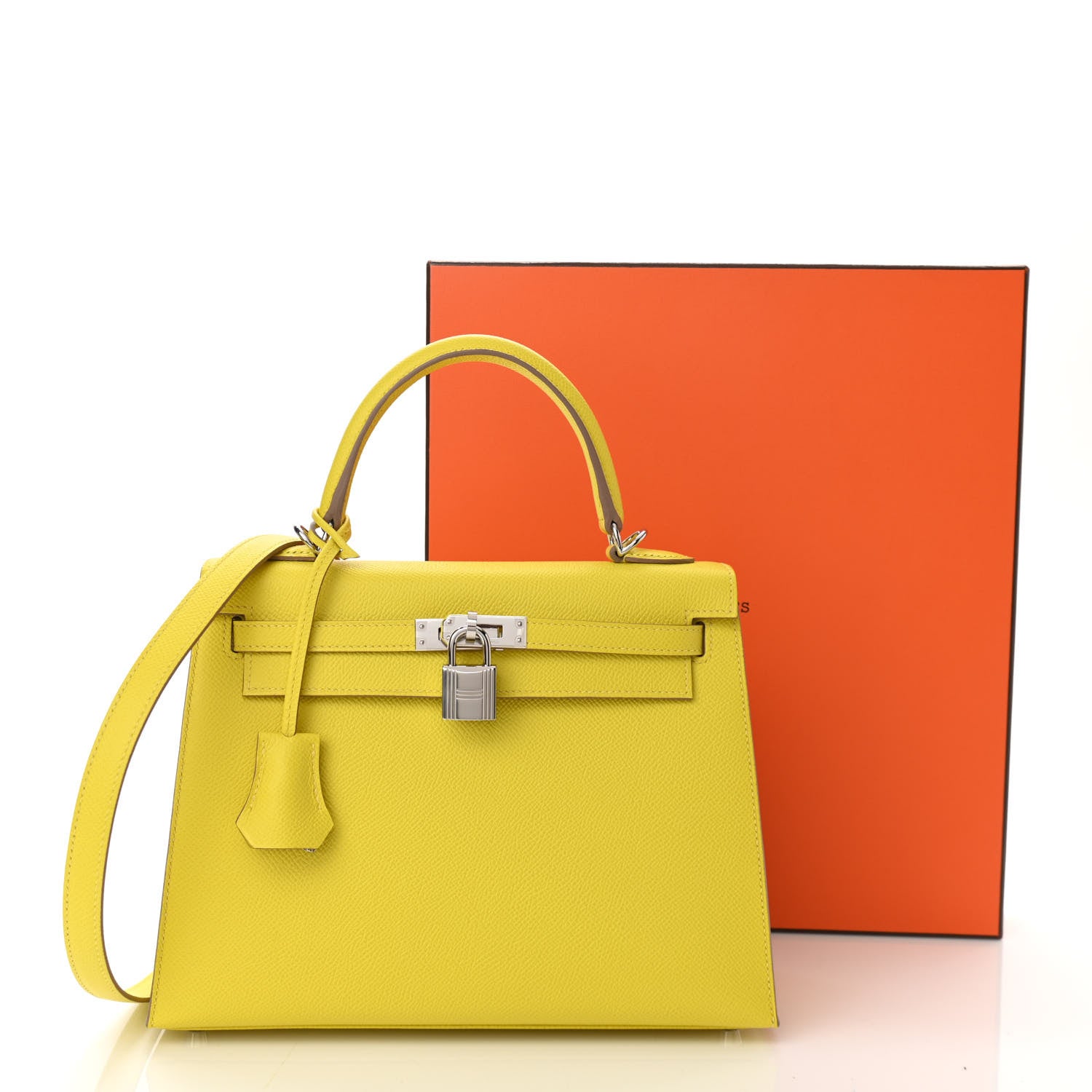 Hermes Epsom Kelly Sellier 25 Lime 11 of 11