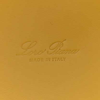 Loro Piana Grained Calfskin L19 Extra Pocket Pouch Yellow 6 of 13