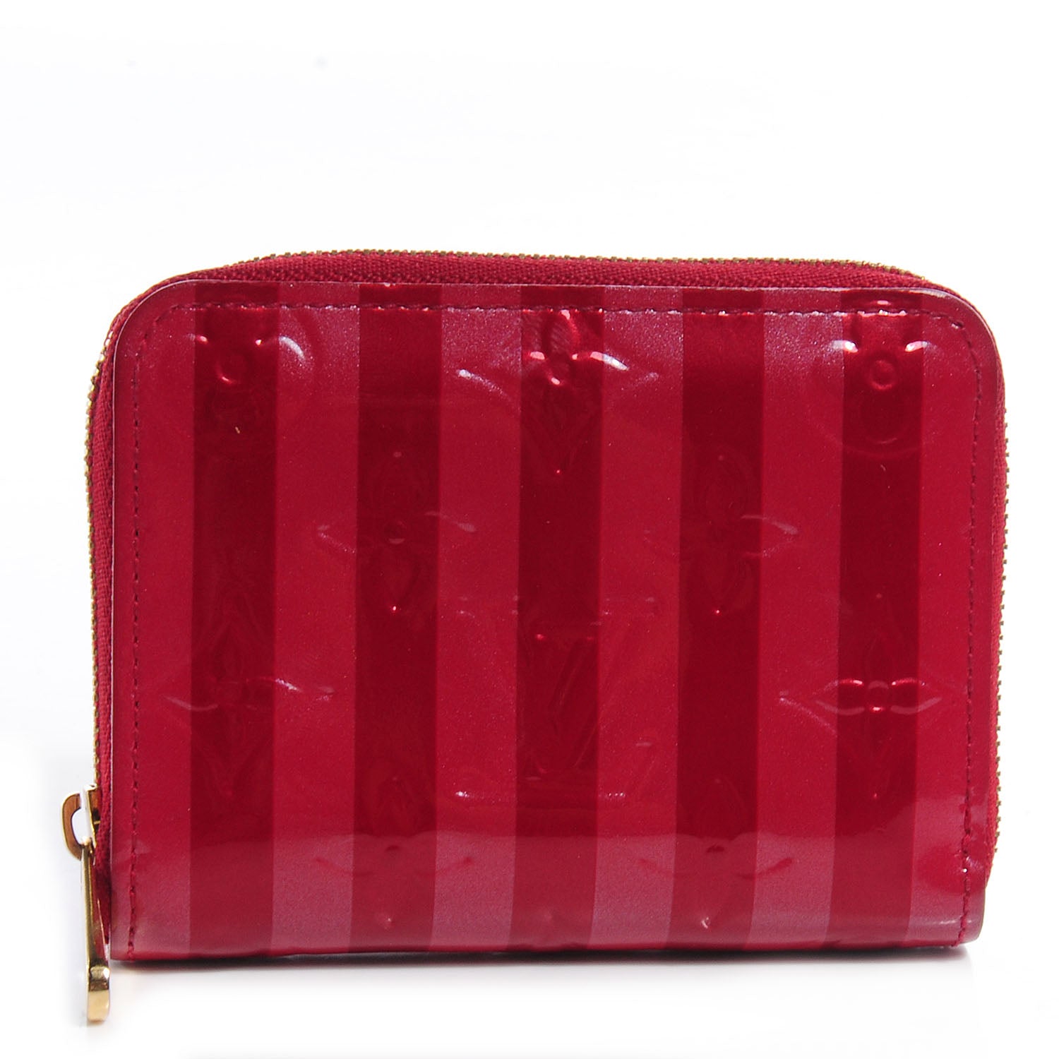 Louis Vuitton Vernis Rayures Zippy Coin Purse Pomme D'Amour 1 of 8