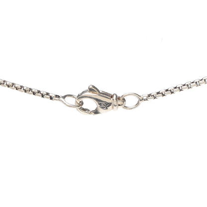 David Yurman Sterling Silver White Agate Diamond 7mm Petite Albion Pendant Necklace 4 of 5