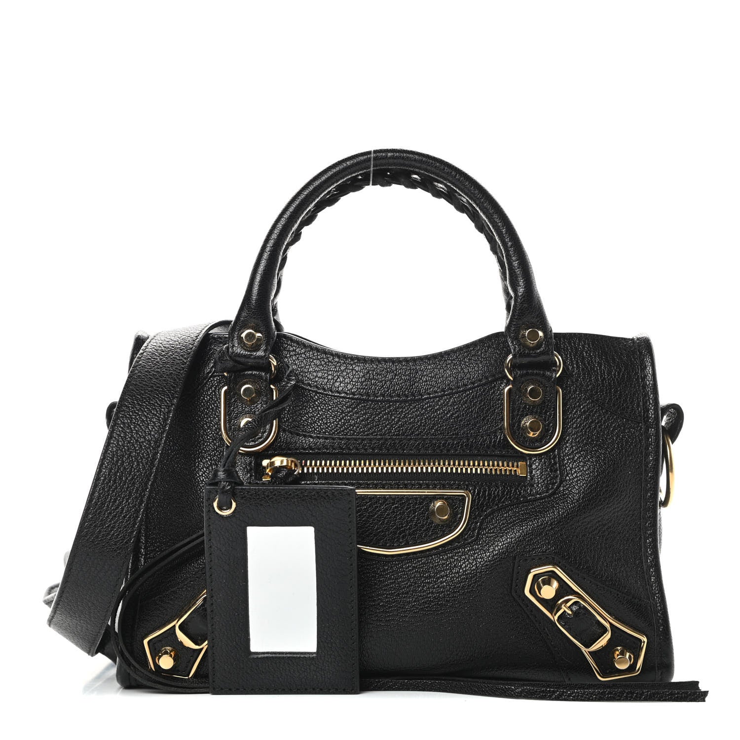 Balenciaga Chevre Gold Metallic Edge Hardware Mini City Black 1 of 10