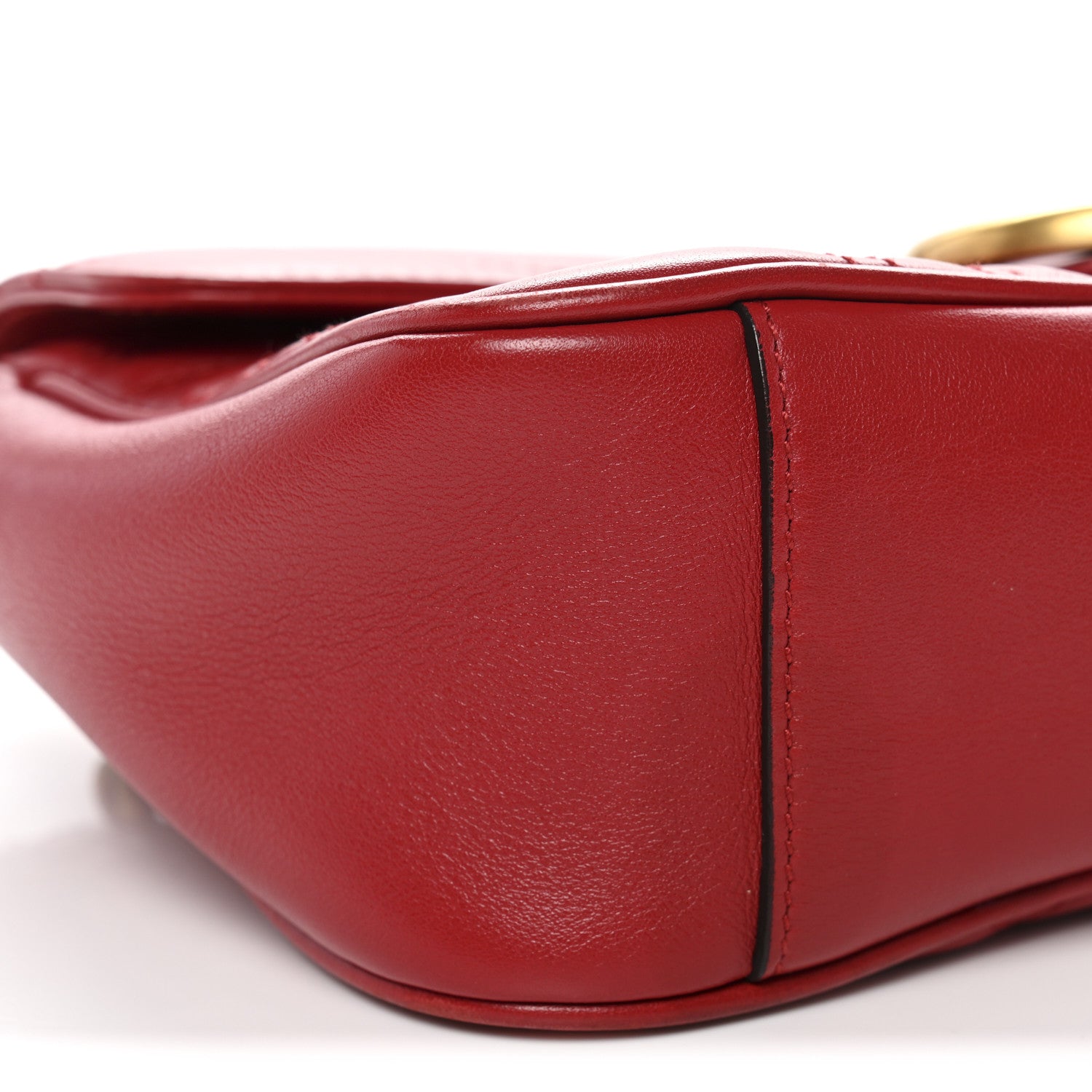 Gucci Calfskin Matelasse Small GG Marmont Shoulder Bag Hibiscus Red 9 of 13