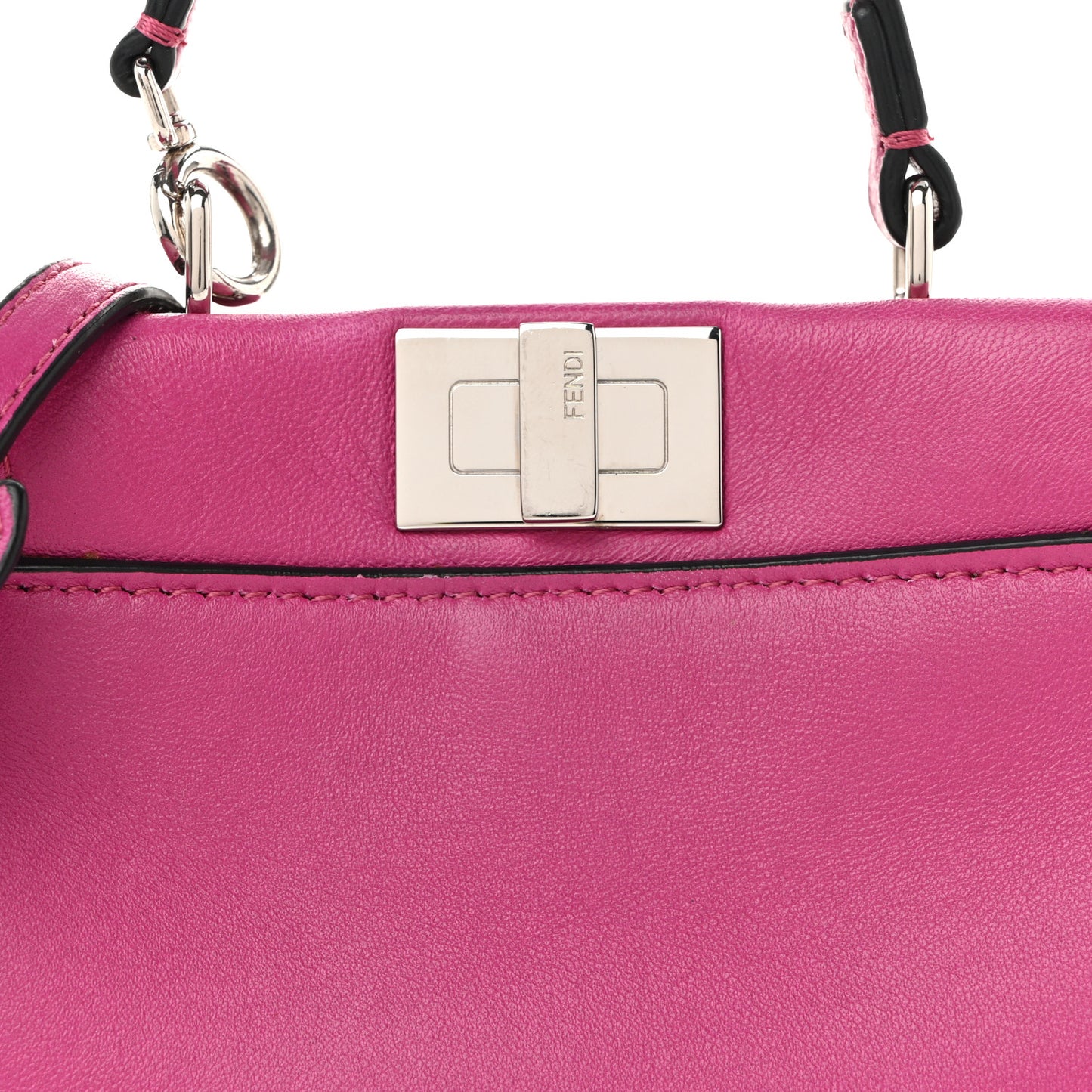 Nappa Micro Peekaboo Iconic Satchel Magenta