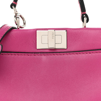 Fendi Nappa Micro Peekaboo Iconic Satchel Magenta 9 of 11