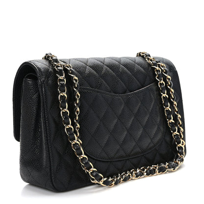 Chanel Caviar Quilted Medium Double Flap Black 2 of 8
