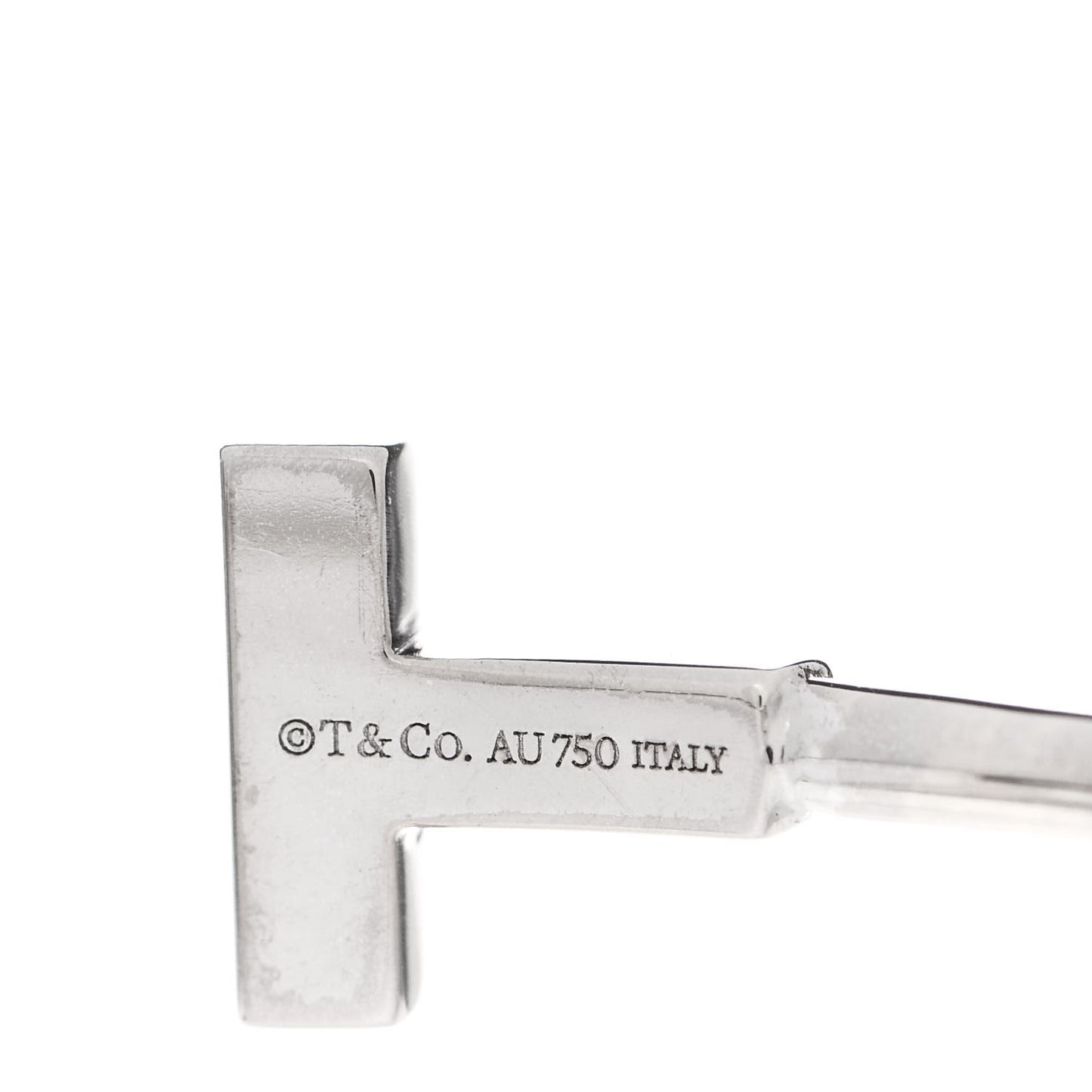 18K White Gold Diamond T Wire Bracelet