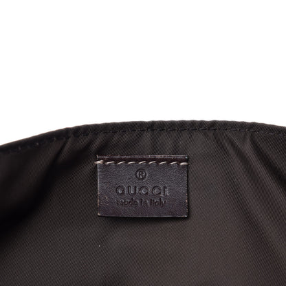 Gucci GG Supreme Monogram Selleria Calfskin Messenger Diaper Bag Beige Ebony Cocoa Dark Chocolate 11 of 13