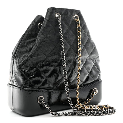 Chanel Patent Goatskin Quilted Small Gabrielle Backpack Black 3 of 13