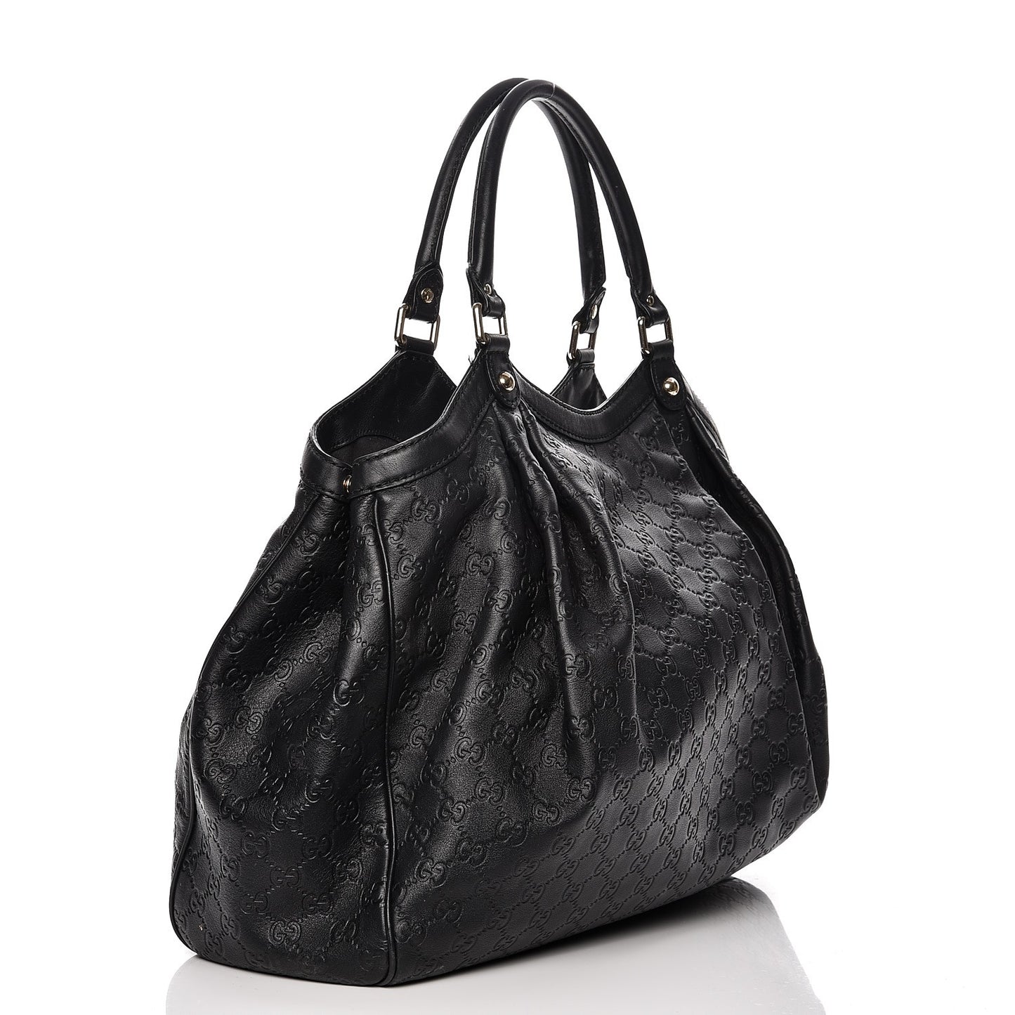 Guccissima Vitello Tender Large Sukey Tote Black