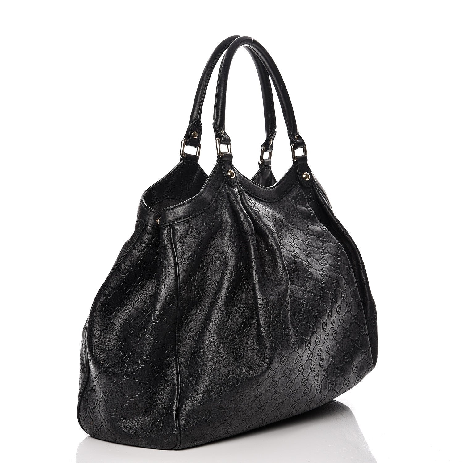 Gucci Guccissima Vitello Tender Large Sukey Tote Black 3 of 13