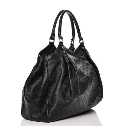 Gucci Guccissima Vitello Tender Large Sukey Tote Black 3 of 13